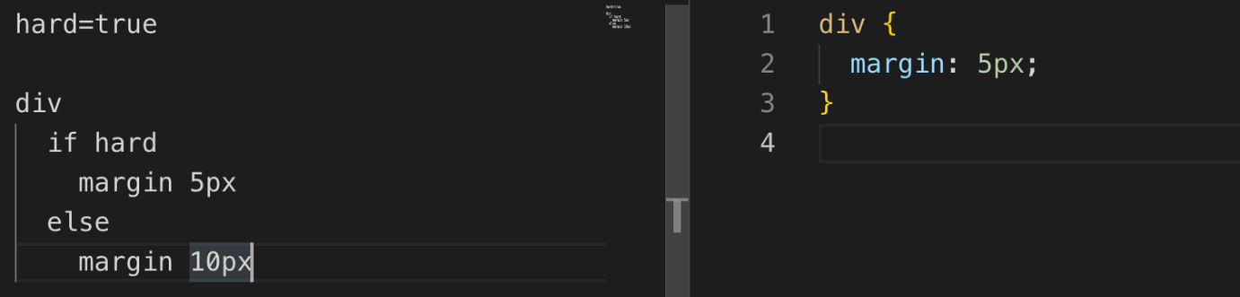 图 9. Stylus 条件语句 if/else 示例