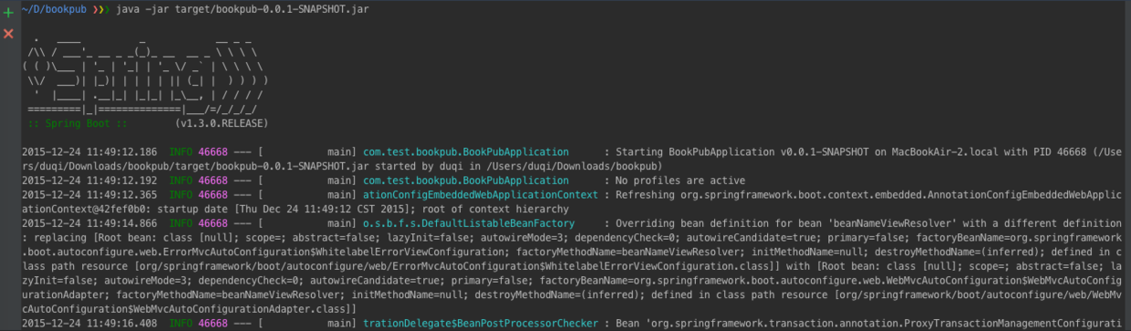 运行Jar启动Java web应用